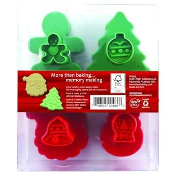 R&M Christmas Double-Sided Cookie Stamper Set - Fun Baking