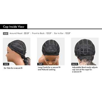 Sensationnel Half Wig Instant Weave Curls Kinks N Co Money Maker (1B)