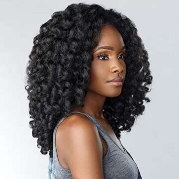 Sensationnel Half Wig Instant Weave Curls Kinks N Co Money Maker (1B)
