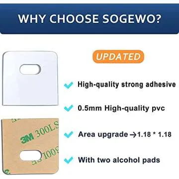 SOGEWO (30 Set/ 60 Pieces) Clear Vertical Blind Repair Tabs, Vertical Blind Repair Kit, Vertical Blinds Replacement slats with 2 Alcohol Wipes