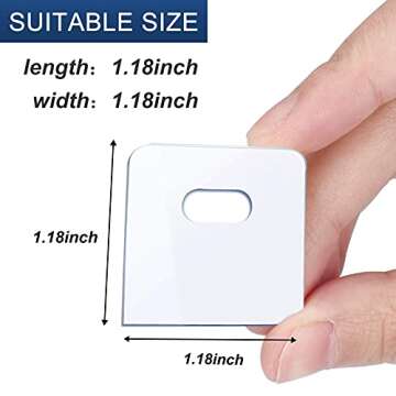 SOGEWO (30 Set/ 60 Pieces) Clear Vertical Blind Repair Tabs, Vertical Blind Repair Kit, Vertical Blinds Replacement slats with 2 Alcohol Wipes