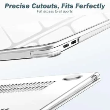 B BELK Compatible with MacBook Air 13 inch Case 2022 2021 2020 2019 2018 M1 A2337 A2179 A1932, Plastic Hard Shell Case + Keyboard Cover + Screen Protector for Mac Air 13 with Touch ID, Crystal Clear