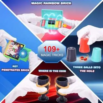 Magic Kit with 109+ Tricks for Kids ages 6-12