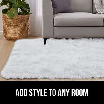 Gorilla Grip Faux Fur Rug - Plush & Machine Washable