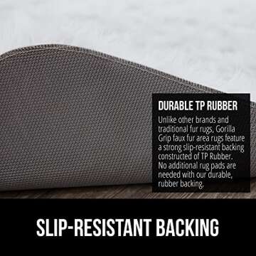 Gorilla Grip Faux Fur Rug - Plush & Machine Washable