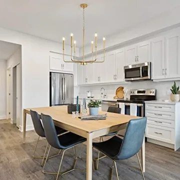 ZCHAOZ Gold Chandelier for Dining Room & Entryway