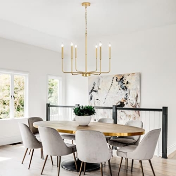 ZCHAOZ Gold Chandelier for Dining Room & Entryway