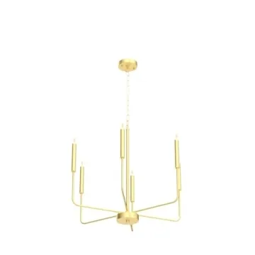 ZCHAOZ Gold Chandelier for Dining Room & Entryway