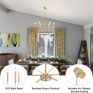 ZCHAOZ Gold Chandelier for Dining Room & Entryway