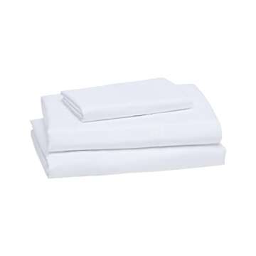 Soft Bright White Microfiber Sheet Set for Comfort