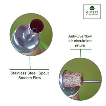 Hand Painted Italian Olive Oil Dispenser Bottle 14 Oz XL