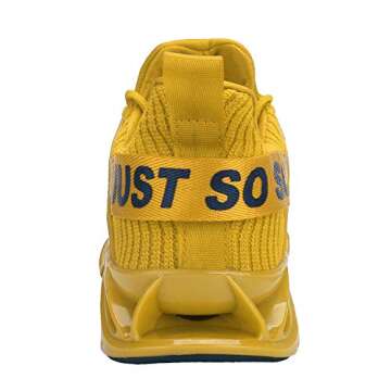 UMYOGO Womens Road Running Shoes Mesh Breathable Sneakers Lightweight Fashion Sports Gym Athletic Shoes Yellow