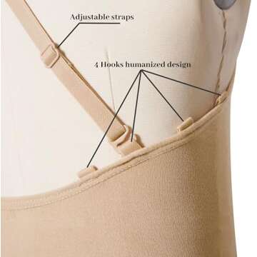 DANSHOW Women Girls Nude Seamless Camisole Leotard