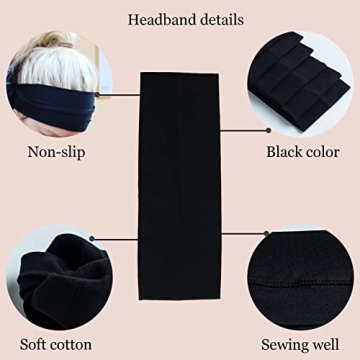 MLMOMVME 6 Cotton Stretch Headbands for Women