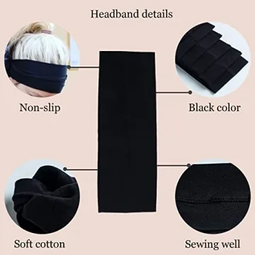 MLMOMVME 6 Cotton Stretch Headbands for Women