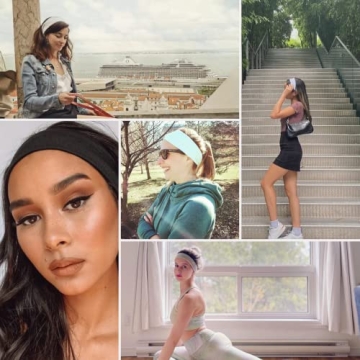 MLMOMVME 6 Cotton Stretch Headbands for Women