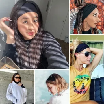 MLMOMVME 6 Cotton Stretch Headbands for Women
