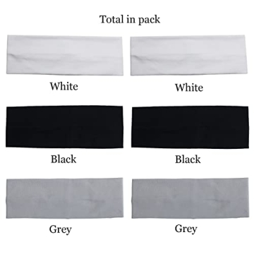 MLMOMVME 6 Cotton Stretch Headbands for Women