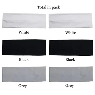 MLMOMVME 6 Cotton Stretch Headbands for Women
