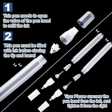 Sherr 16 Pcs Refillable Acrylic Paint Markers - Perfect for Art and Crafting