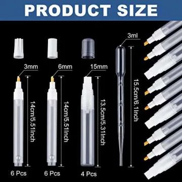 Sherr’s 16 Refillable Acrylic Paint Markers in Various Sizes