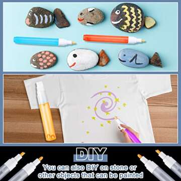 Sherr’s 16 Refillable Acrylic Paint Markers in Various Sizes