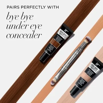 IT Cosmetics Heavenly Luxe Dual Airbrush Concealer Brush #2 - Dual-Ended, 2-in-1 Brush for Liquid & Cream Concealer - Buff Away Imperfections - With Award-Winning Heavenly Luxe Hair Silver