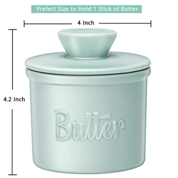 Butter Crock with Spreader for Fresh, Spreadable Butter