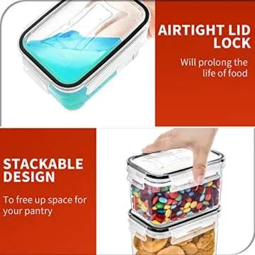 Skroam 24 Pack Airtight Food Storage Containers for Kitchen