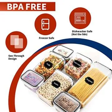 Skroam 24 Pack Airtight Food Storage Containers for Kitchen