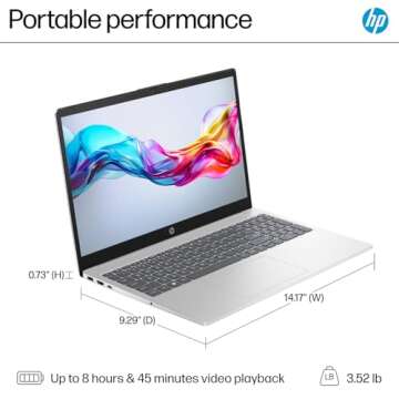 HP 15.6 HD Touchscreen Laptop with 10-Core Intel i5