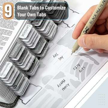 Mr. Pen Bible Tabs Set - 75 Elegant Gray Tabs