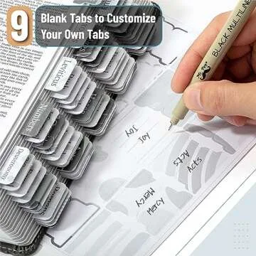 Mr. Pen Bible Tabs Set - 75 Elegant Gray Tabs