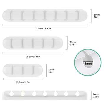 Canisto Cable Organizer Clips 3 Packs Wire Cord Holder Cable Management Silicone Strong Self Adhesiv...