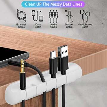 Canisto Cable Organizer Clips for Home and Office Efficiency