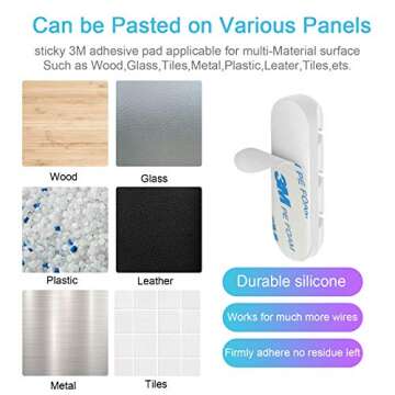 Canisto Cable Organizer Clips for Home and Office Efficiency