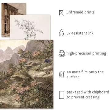 ANERZA 16 PCS Vintage Wall Art Decor, Farmhouse Wall Prints for Bedroom, Rustic Posters for Room Aesthetic, Wall Collage Kit Pictures for Living Room, Cottagecore Dorm Gallery Home Decor