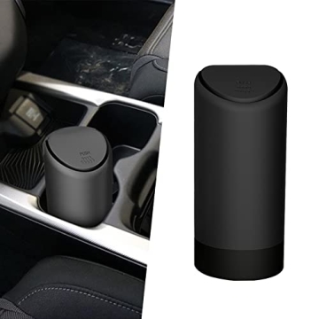 Dewkou Pack-1 - Tiny Car Trash Can, Soft Silicone & Waterproof, for SUVs & More
