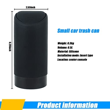 Dewkou Pack-1 Car Trash Can - Compact & Stylish Design