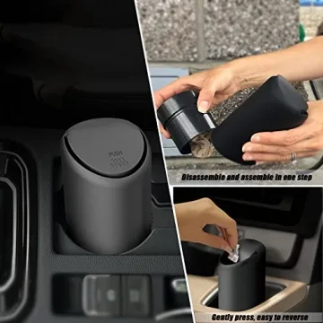 Dewkou Pack-1 Car Trash Can - Compact & Stylish Design