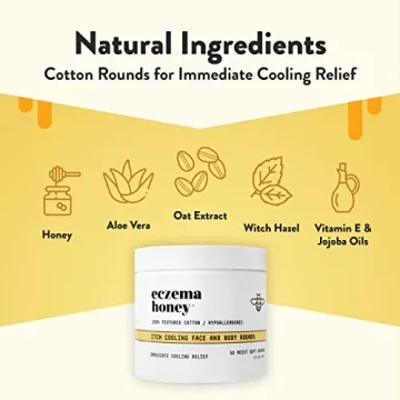 Eczema Honey Cooling Face & Body Rounds - 50 Cotton Pads