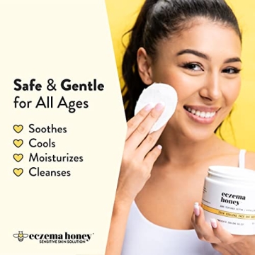 Eczema Honey Cooling Face & Body Rounds - 50 Cotton Pads