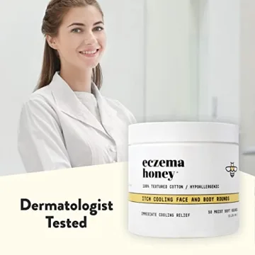 Eczema Honey Cooling Face & Body Rounds - 50 Cotton Pads