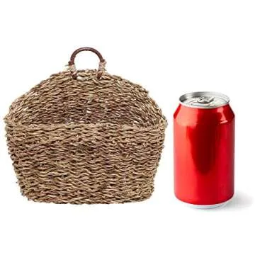 MyGift 6.5 Inch Handwoven Rattan Basket for Storage