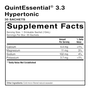 Quintessential 3.3 Hypertonic Sea Water Hydration Sachets