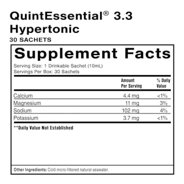 Quintessential 3.3 Hypertonic Sea Water Hydration Sachets
