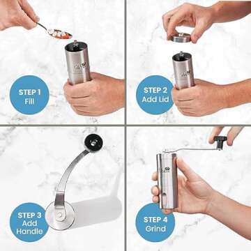 B&C Home Goods Pill Crusher - Stainless Steel Pill Grinder - Large Capacity Pill Crusher - Grind Pills into Fine Powder - Mills for Feeding Tube, Pets & Kids