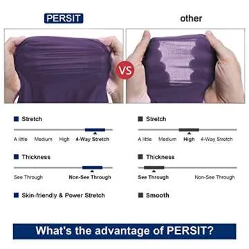 PERSIT Yoga Pants for Women with Pockets High Waisted Print Workout Leggings Athletic Gym Soft Yoga Leggings - Purple - S