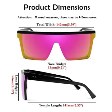 FEISEDY Oversized Sunglasses with UV400 Protection