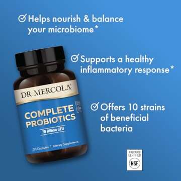 Dr. Mercola Complete Probiotics 70 Billion CFU Dietary Supplement
